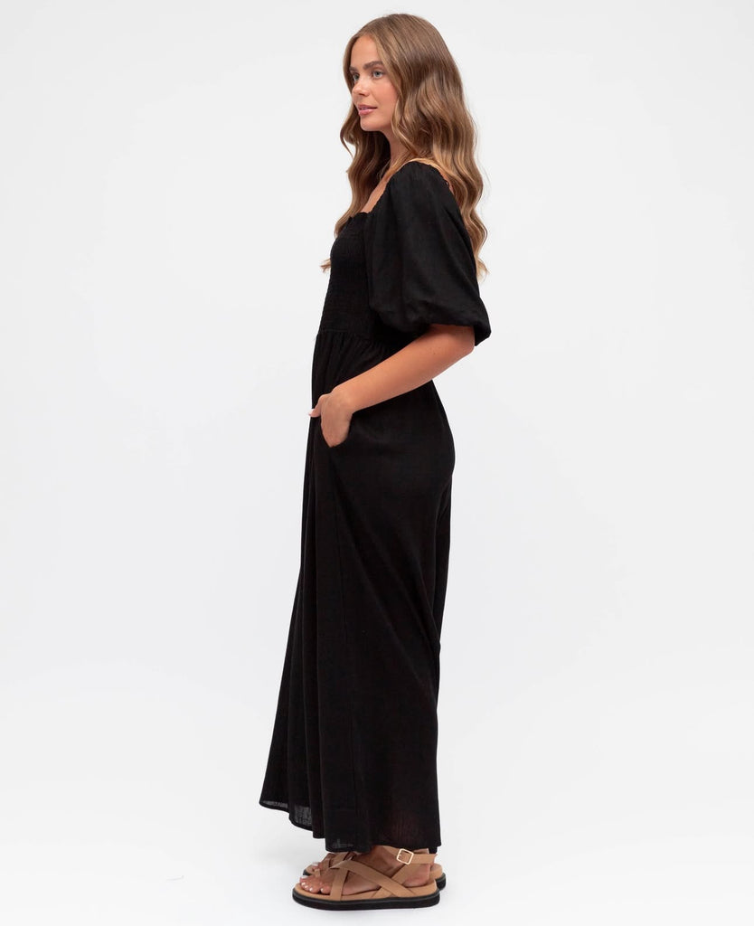 Label of Love Black Linen Jumpsuit