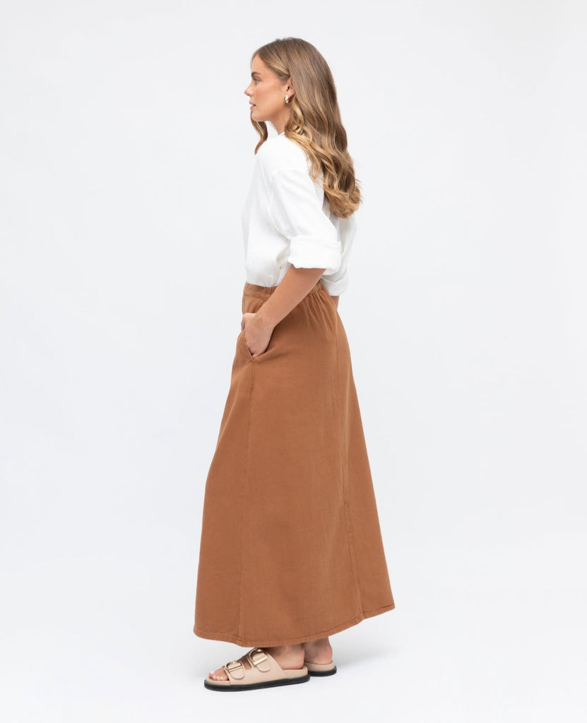 Label of Love Brown Denim Skirt