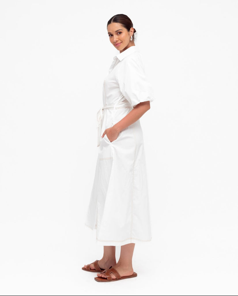 Label of Love White Cotton Dress