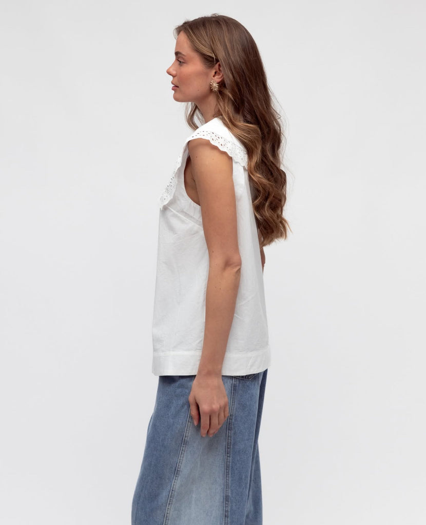 Paper Heart White Cotton Top