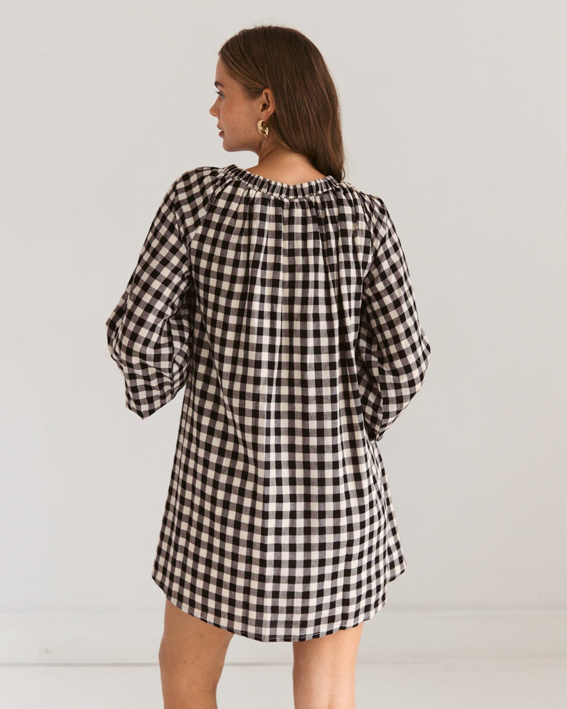 Paper Heart Black Gingham Mini Dress