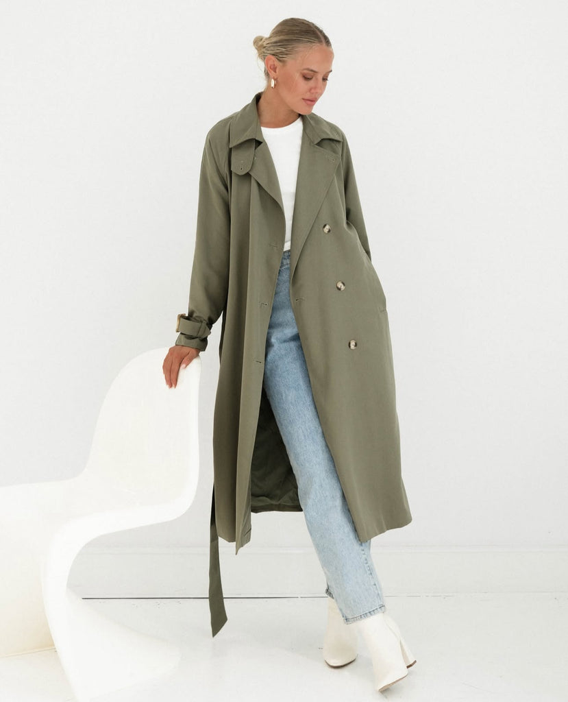 Paper Heart Khaki Trench Coat