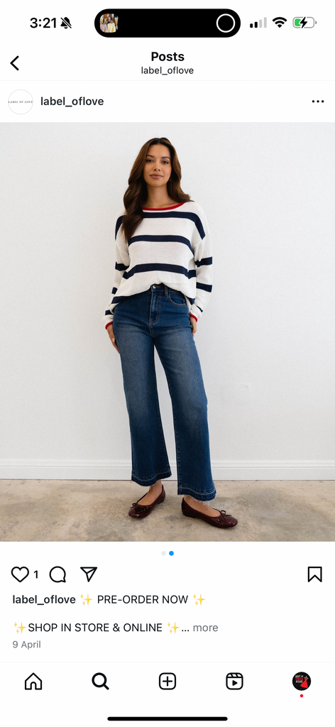 Label of Love Stripe Knit Top