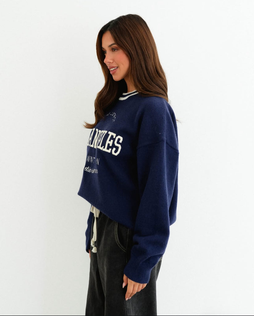 Label of Love Navy LA Crew Jumper
