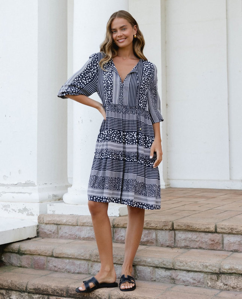 Label of Love Spot Navy Top