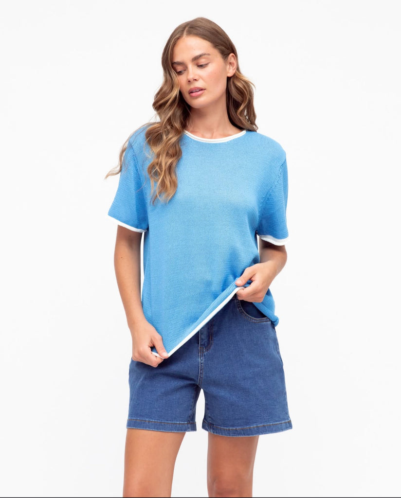Label of Love Blue Knit Top