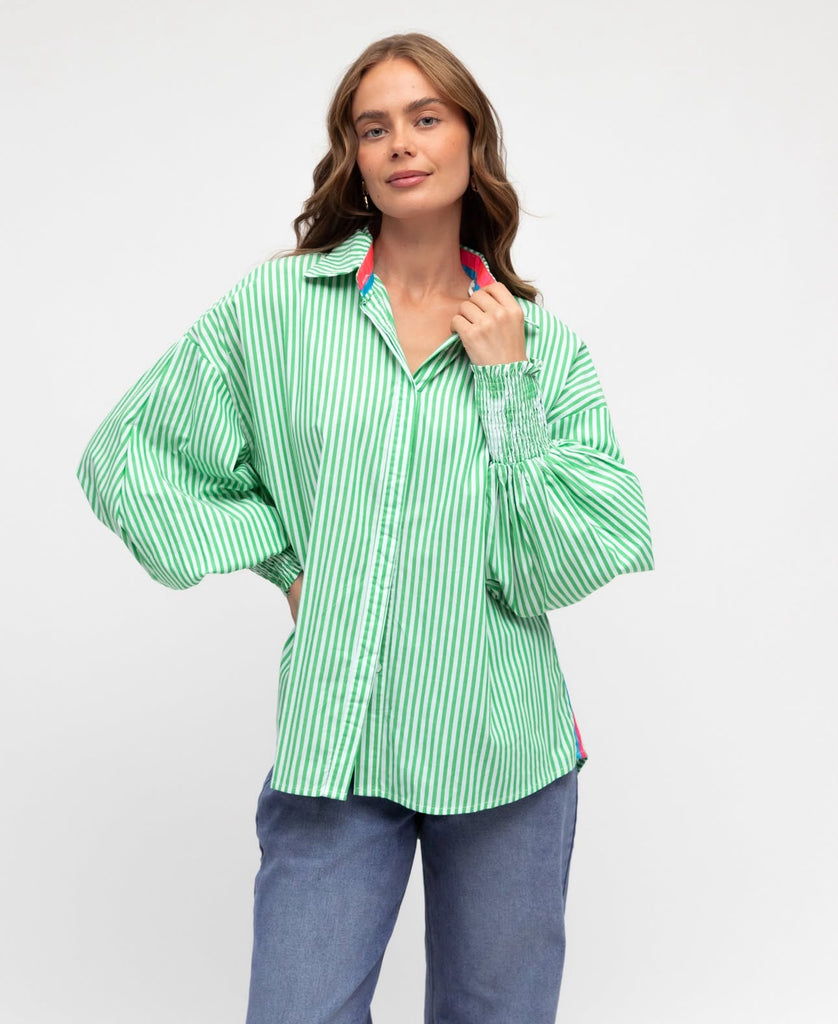Label of Love Green Multi Top