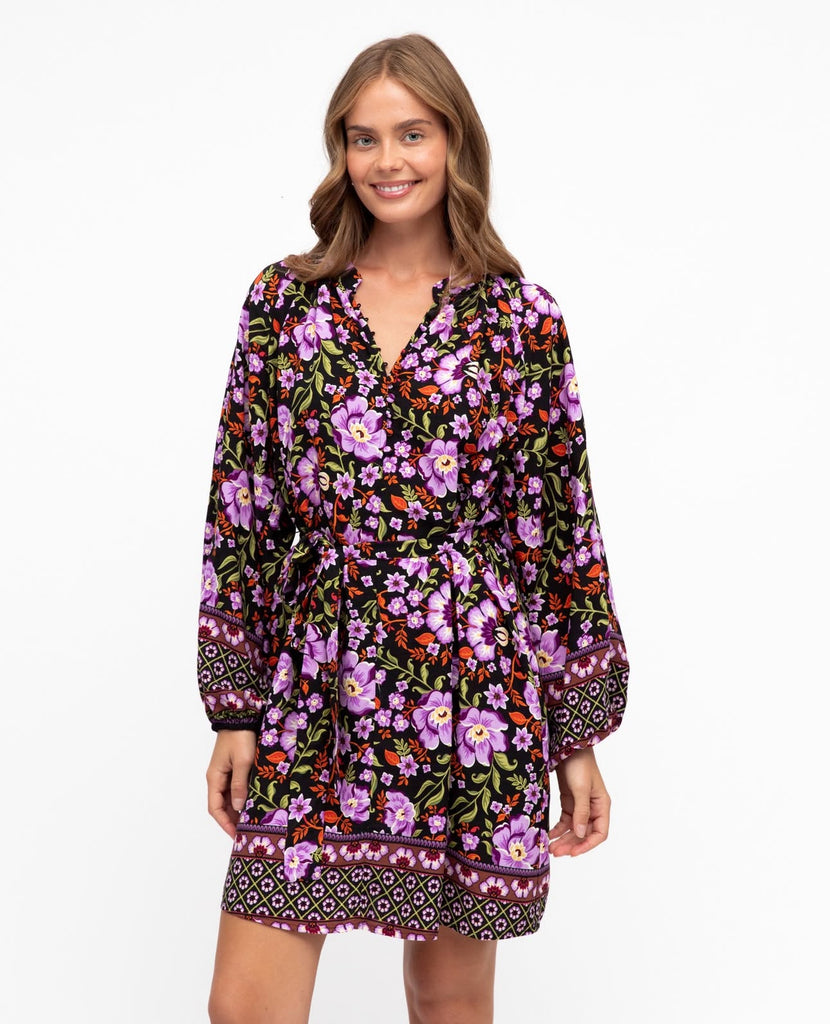 Label of Love Violet Femme Floral Mini Dress