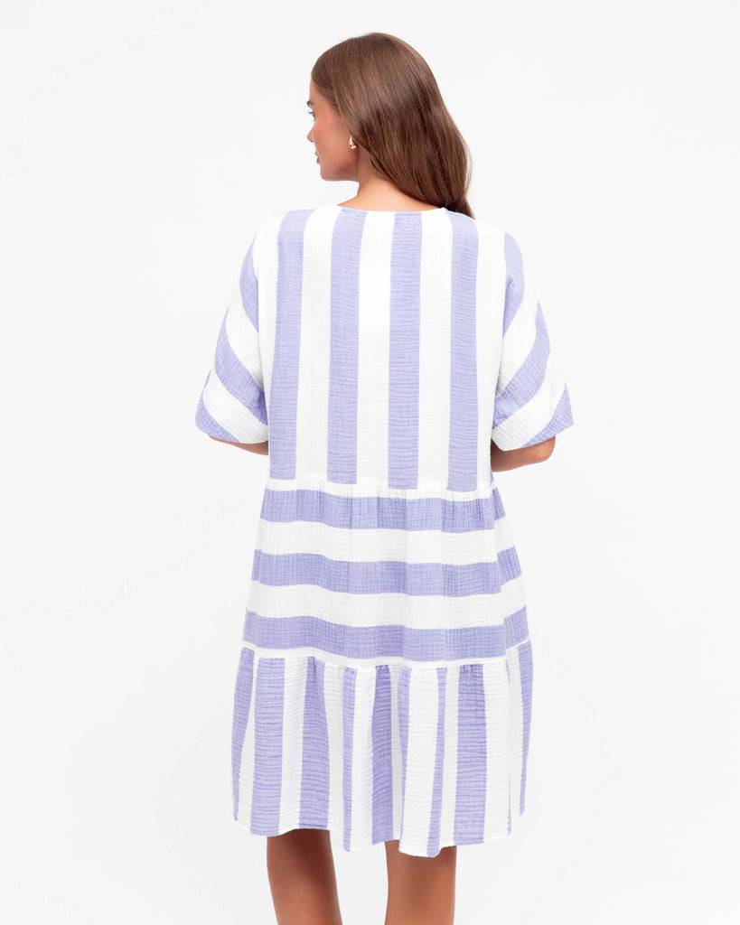 Label of Love Blue Stripe Oversize Dress