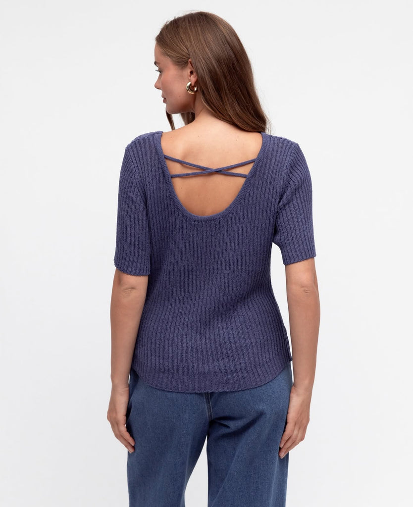 LABEL OF LOVE NAVY TOP