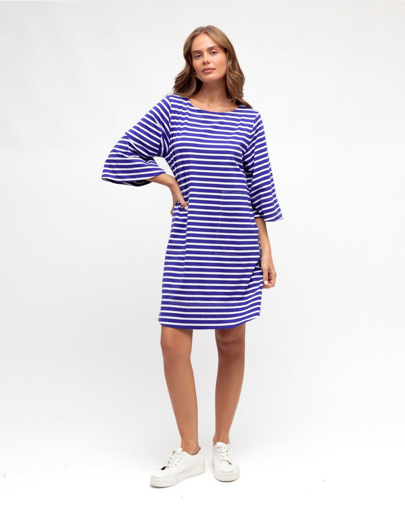 LABEL OF LOVE Blue Multi Mini Dress